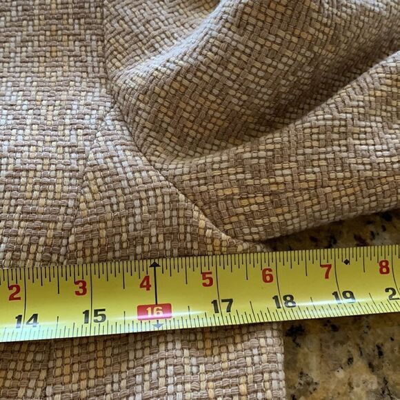 Pendleton Vintage Tan Virgin Wool Cropped Collarless Blazer Jacket women’s Sz 8 - Picture 8 of 9